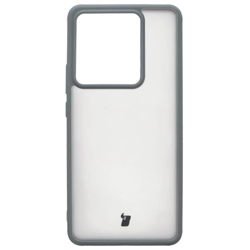 Etui + szkło hartowane Bizon Angelo Pack do Realme GT 7 / 7T, przydymione z szarą ramką