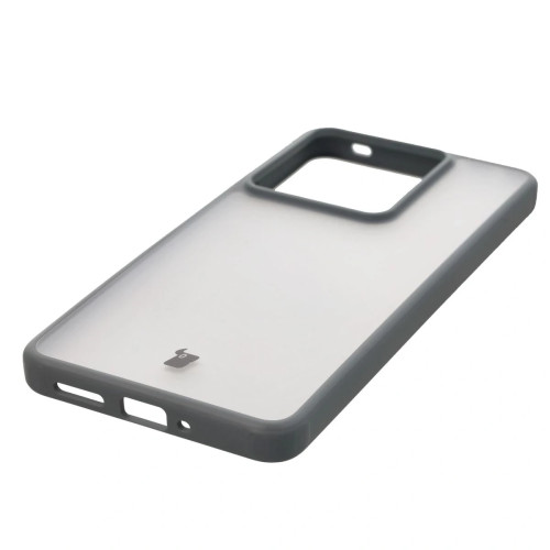 Etui + szkło hartowane Bizon Angelo Pack do Realme GT 7 / 7T, przydymione z szarą ramką