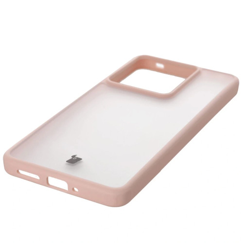 Etui + szkło hartowane Bizon Angelo Pack do Realme GT 7 / 7T, przydymione z różową ramką