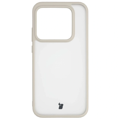 Etui + szkło hartowane Bizon Angelo Pack do Realme GT 8 Pro, przydymione z beżową ramką