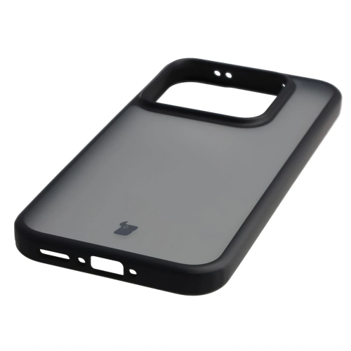 Etui + szkło hartowane Bizon Angelo Pack do Realme GT 8 Pro, przydymione z czarną ramką