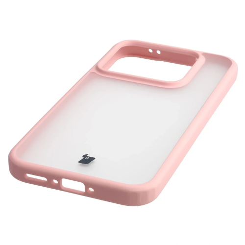 Etui + szkło hartowane Bizon Angelo Pack do Realme GT 8 Pro, przydymione z jasnoróżową ramką