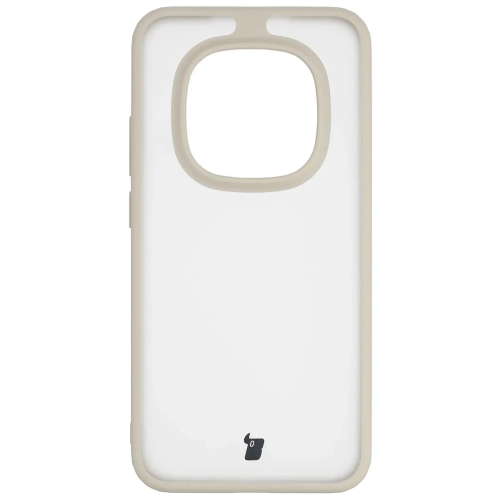 Etui + szkło hartowane Bizon Angelo Pack do Xiaomi Redmi Note 15 Pro 5G, przydymione z beżową ramką