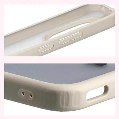 Etui + szkło hartowane Bizon Angelo Pack do Xiaomi Redmi Note 15 Pro 5G, przydymione z beżową ramką