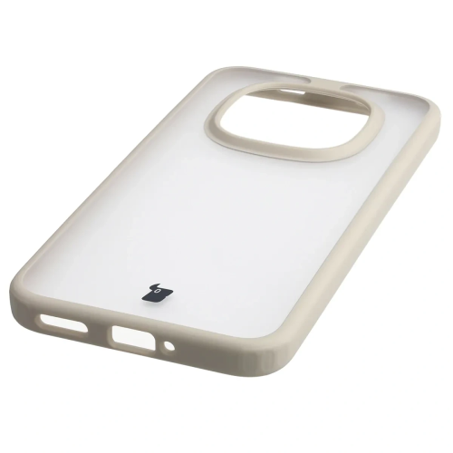 Etui + szkło hartowane Bizon Angelo Pack do Xiaomi Redmi Note 15 Pro 5G, przydymione z beżową ramką