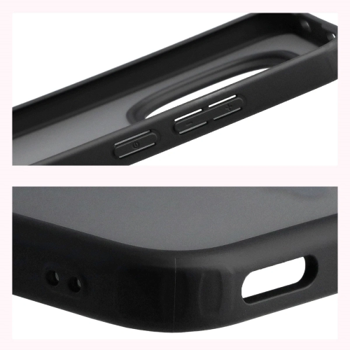 Etui + szkło hartowane Bizon Angelo Pack do Xiaomi Redmi Note 15 Pro 5G, przydymione z czarną ramką