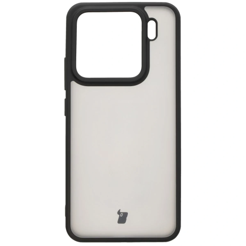 Etui + szkło hartowane Bizon Angelo Pack do Xiaomi 15, przydymione z czarną ramką