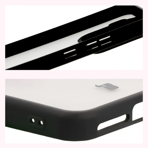 Etui + szkło hartowane Bizon Angelo Pack do Xiaomi 15, przydymione z czarną ramką