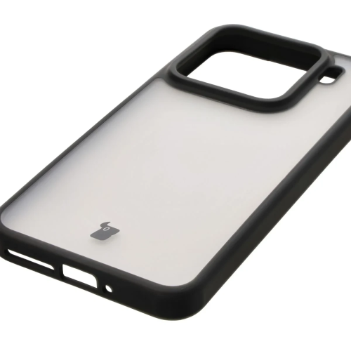 Etui + szkło hartowane Bizon Angelo Pack do Xiaomi 15, przydymione z czarną ramką