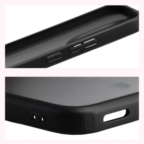 Etui + szkło hartowane Bizon Angelo Pack do Xiaomi 15T, przydymione z czarną ramką