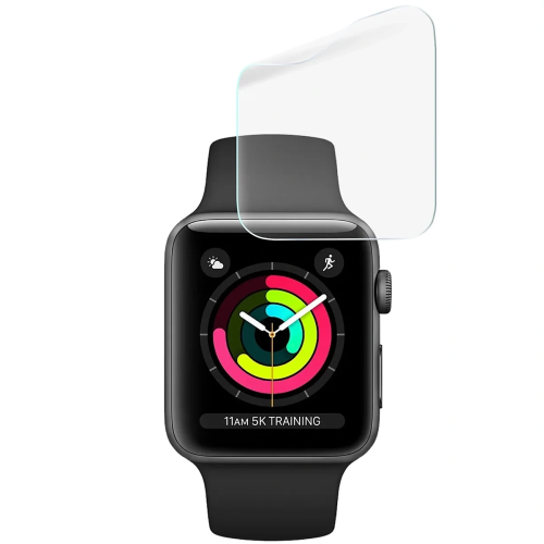 Folia ochronna na ekran zegarka Bizon Watch Film HydroFlex do Apple Watch 3 / 2 / 1 42 mm, 3 sztuki