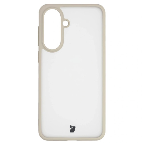 Etui + szkło hartowane Bizon Angelo Pack do Galaxy A37 5G / A36 5G, przydymione z beżową ramką