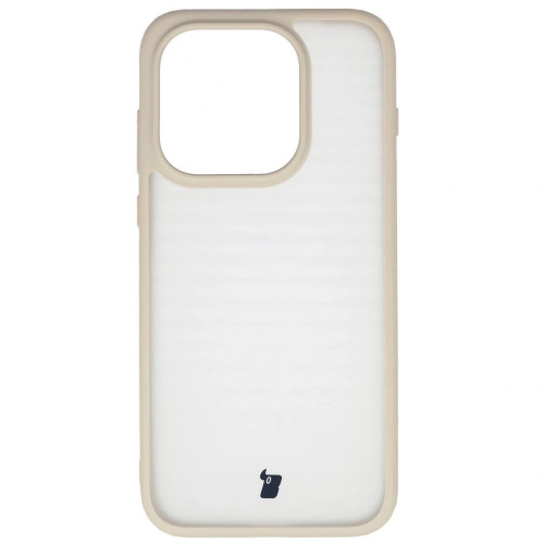 Etui + szkło hartowane Bizon Angelo Pack do OnePlus 15, przydymione z beżową ramką