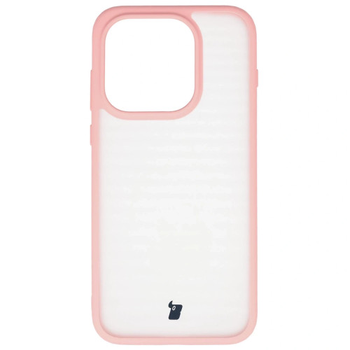 Etui + szkło hartowane Bizon Angelo Pack do OnePlus 15, przydymione z jasnoróżową ramką