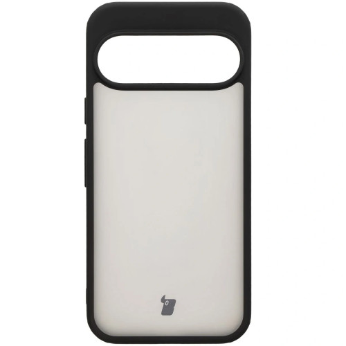 Etui + szkło hartowane Bizon Angelo Pack do Google Pixel 9 / 9 Pro, przydymione z czarną ramką