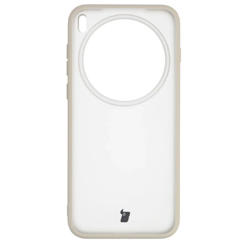 Etui + szkło hartowane Bizon Angelo Pack do Vivo X300 Pro, przydymione z beżową ramką