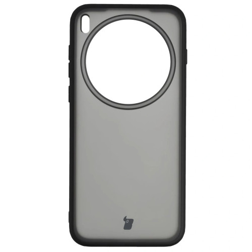 Etui + szkło hartowane Bizon Angelo Pack do Vivo X300 Pro, przydymione z czarną ramką