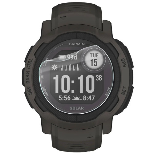Folia ochronna na ekran zegarka Bizon Watch Film HydroFlex do Garmin Instinct 2 Solar, 3 sztuki