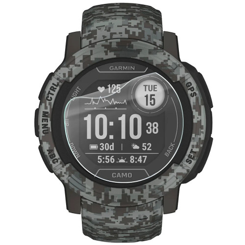 Folia ochronna na ekran zegarka Bizon Watch Film HydroFlex do Garmin Instinct 2X Solar, 3 sztuki