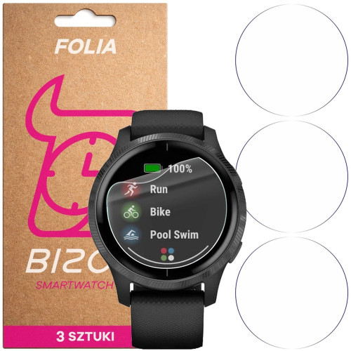 Folia ochronna na ekran zegarka Bizon Watch Film HydroFlex do Garmin Venu, 3 sztuki