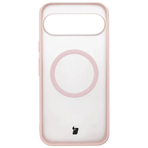 Etui z pierścieniem magnetycznym + szkło hartowane Bizon MatteO Pack do Google Pixel 10 Pro XL, przydymione-różowe