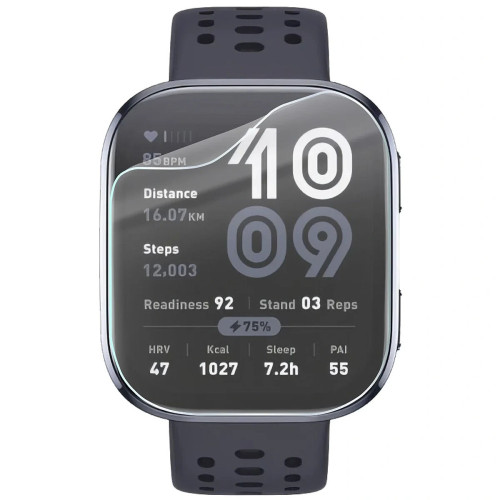 Folia ochronna na ekran zegarka Bizon Watch Film HydroFlex do Amazfit Bip 6, 3 sztuki