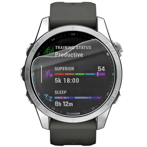 Folia ochronna na ekran zegarka Bizon Watch Film HydroFlex do Garmin Fenix 7S, 3 sztuki