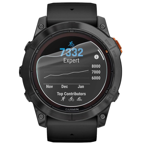 Folia ochronna na ekran zegarka Bizon Watch Film HydroFlex do Garmin Fenix 7X Pro, 3 sztuki