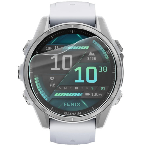 Folia ochronna na ekran zegarka Bizon Watch Film HydroFlex do Garmin Fenix 8 AMOLED 43 mm, 3 sztuki