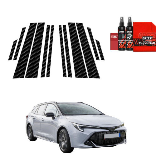 12w1 Folia karbonowa na słupki do Toyota Corolla Kombi (2019-2022)