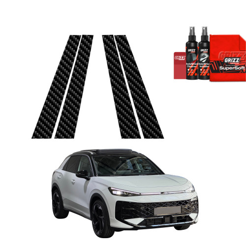 4w1 Folia karbonowa na słupki do Volkswagen T-Roc (2025-2026)