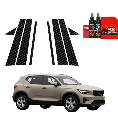 8w1 Folia karbonowa na słupki do Volvo XC40 (2022-2026)