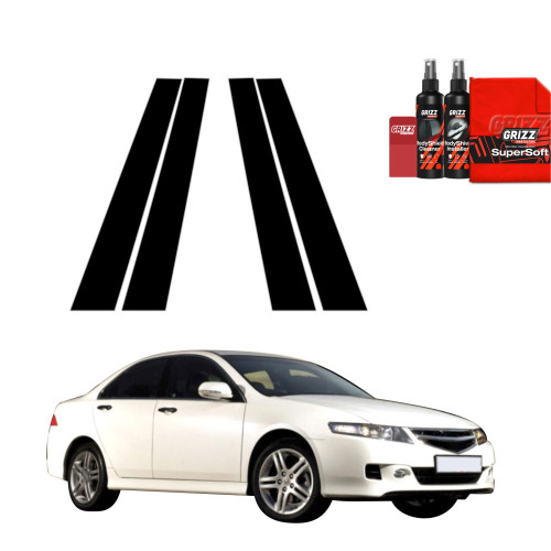 4w1 Czarna folia na słupki do Honda Accord 7 Facelift (2005-2007)