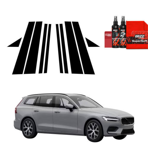 10w1 Czarna folia na słupki do Volvo V60 (2026)