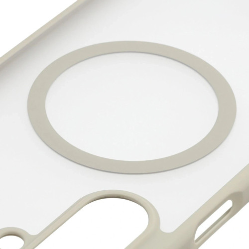 Etui z pierścieniem magnetycznym + szkło hartowane Bizon MatteO Pack do Galaxy A17 5G, przydymione-beżowe