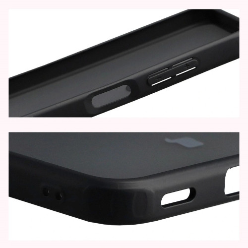 Etui + szkło hartowane Bizon Angelo Pack do Galaxy A17 5G, przydymione z czarną ramką