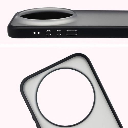 Etui + szkło hartowane Bizon Angelo Pack do Xiaomi 17 Ultra, przydymione z czarną ramką