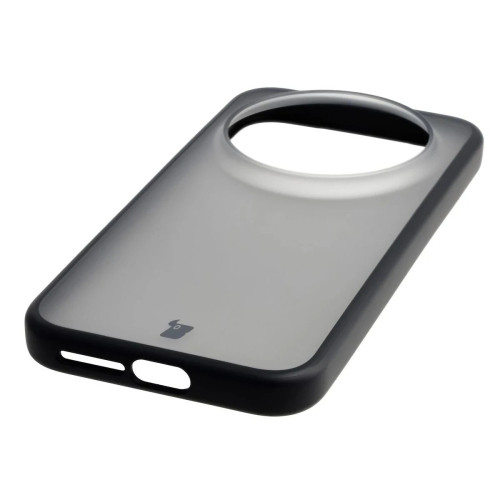 Etui + szkło hartowane Bizon Angelo Pack do Xiaomi 17 Ultra, przydymione z czarną ramką