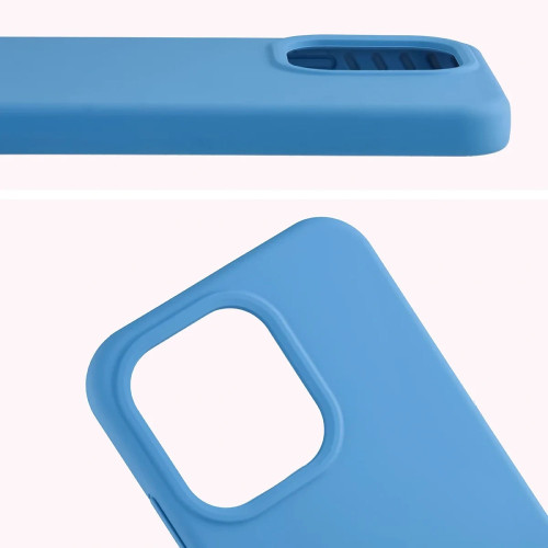 Silikonowe etui Bizon Soft Case do Oppo Reno 15 Pro, niebieskie