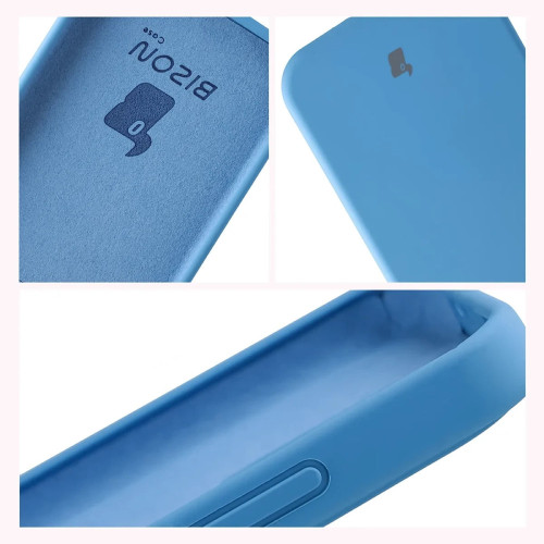 Silikonowe etui Bizon Soft Case do Oppo Reno 15 Pro, niebieskie