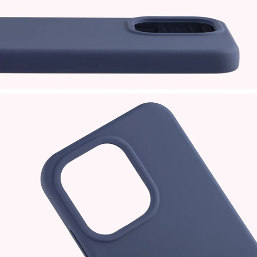 Silikonowe etui Bizon Soft Case do Oppo Reno 15 Pro, ciemnoniebieskie