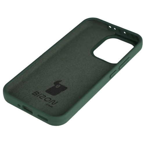 Silikonowe etui Bizon Soft Case do Oppo Reno 15 Pro, ciemnozielone