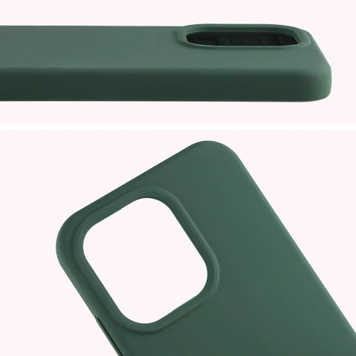 Silikonowe etui Bizon Soft Case do Oppo Reno 15 Pro, ciemnozielone