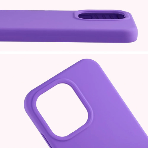 Silikonowe etui Bizon Soft Case do Oppo Reno 15 Pro, fioletowe