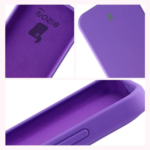 Silikonowe etui Bizon Soft Case do Oppo Reno 15 Pro, fioletowe