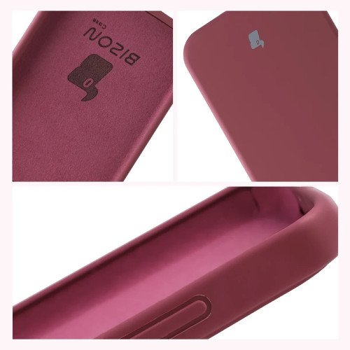 Silikonowe etui Bizon Soft Case do Oppo Reno 15 Pro, ciemnofioletowe