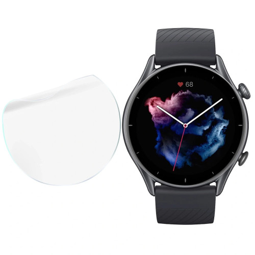 Folia ochronna na ekran zegarka Bizon Watch Film HydroFlex do Amazfit GTR 3, 3 sztuki