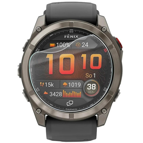 Folia ochronna na ekran zegarka Bizon Watch Film HydroFlex do Garmin Fenix 8 Pro AMOLED 51 mm, 3 sztuki