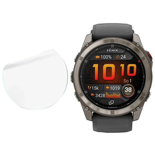 Folia ochronna na ekran zegarka Bizon Watch Film HydroFlex do Garmin Fenix 8 Pro AMOLED 51 mm, 3 sztuki