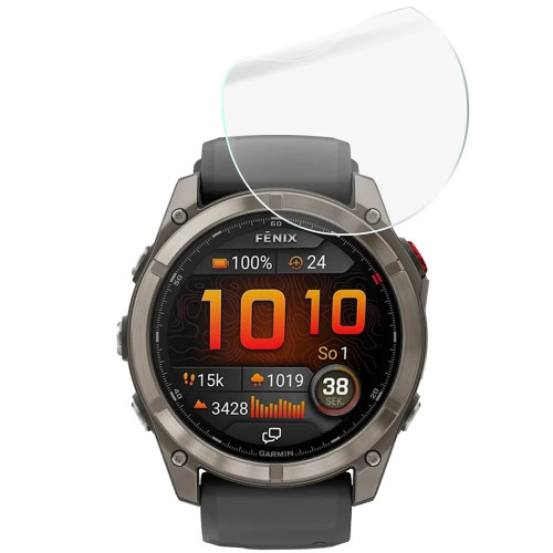 Folia ochronna na ekran zegarka Bizon Watch Film HydroFlex do Garmin Fenix 8 Pro AMOLED 51 mm, 3 sztuki